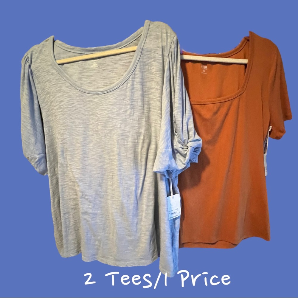 2 T’s/1 Price! NWT A.N.A. Short sleeve TEES Size XXL Lightweight and Washable